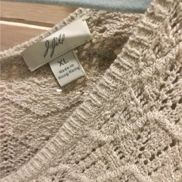 J.Jill pointelle knit cotton pullover - Picture 2 of 2